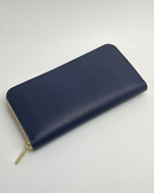 牛グローブ革ネイビー　leather　wallet