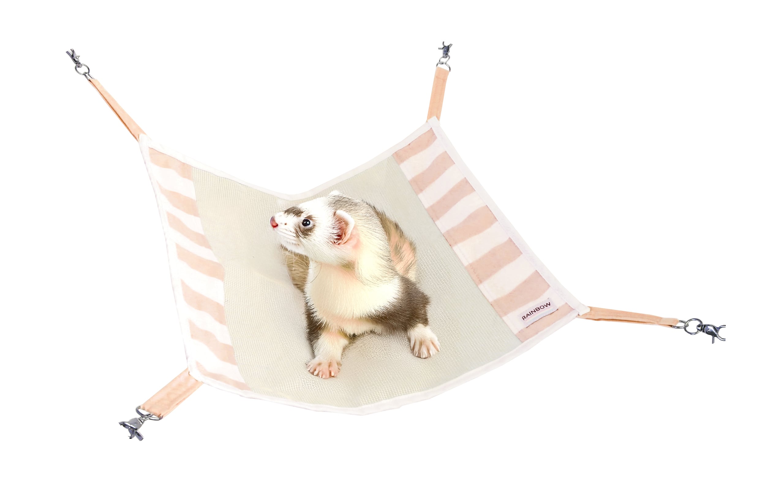 【フェレット用品】パステルメッシュハンモック　ピンク/ブルー