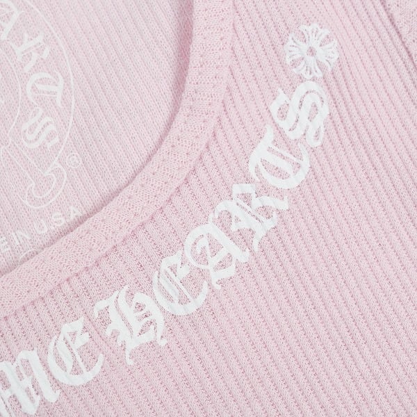 クロムハーツ タンクトップ　ピンク　S CHROME HEARTS クロム・ハーツ ×DEADLY DOLL RIB TANKTOP PINK タンク
