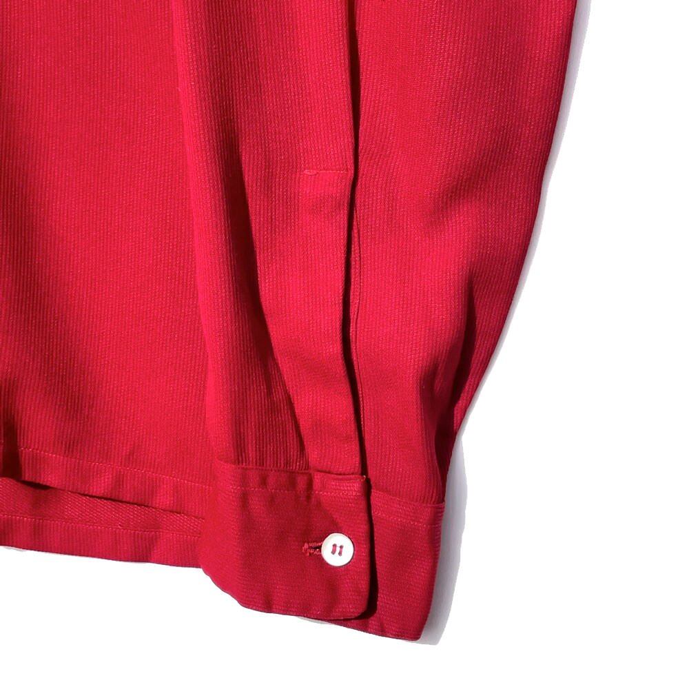 Manhattan] Vintage Rayon Gabardine Open Color Shirt [1950s