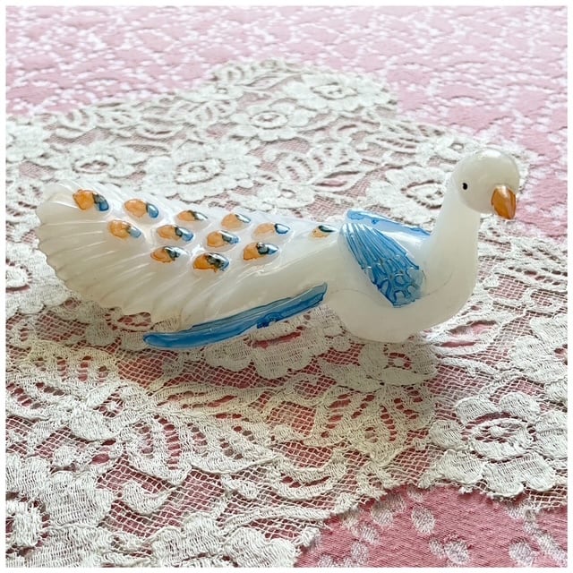 フランス買付 ヴィンテージ オブジェ インテリア 水鳥 白鳥 ペイント
