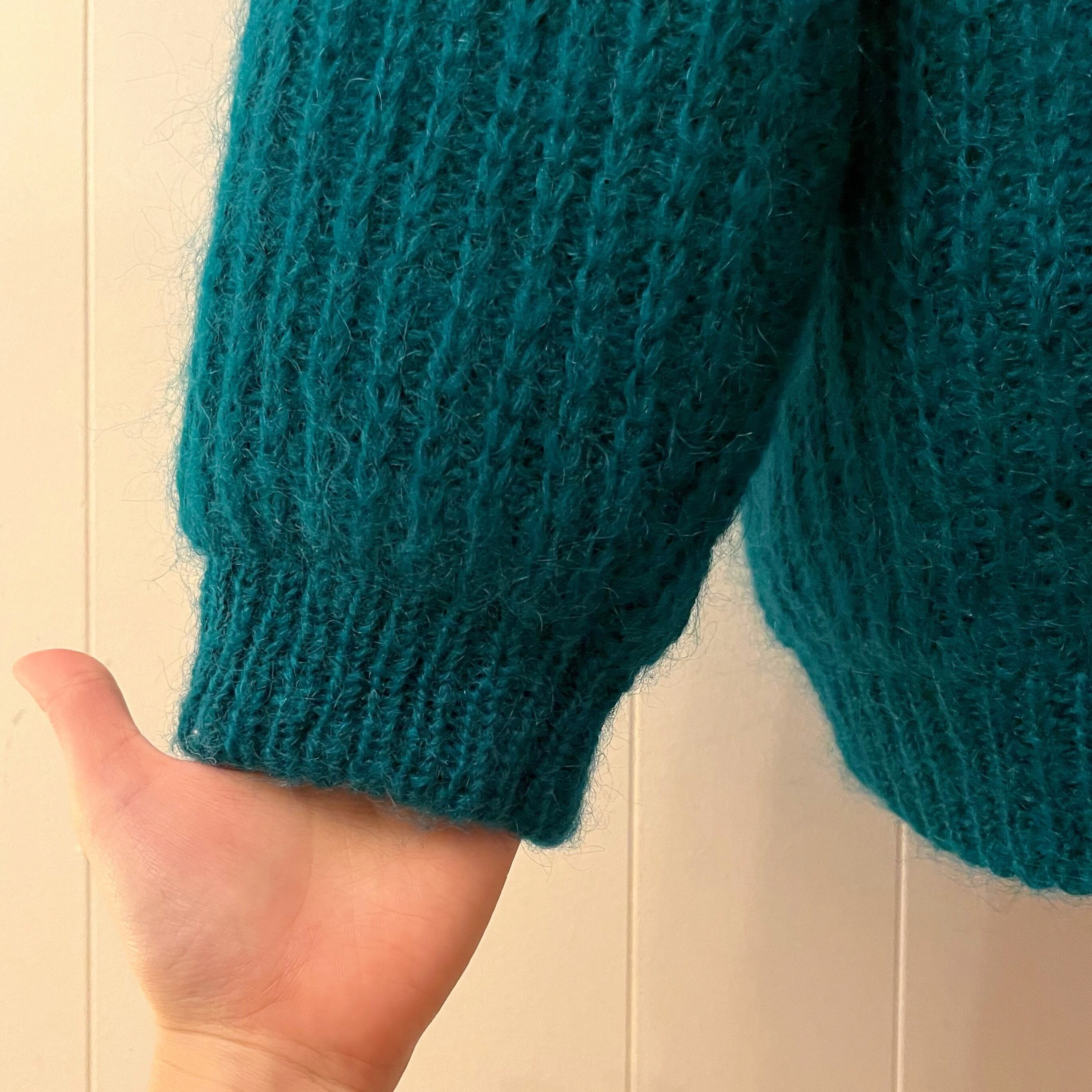 peacock green liner knit cardigan