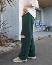 【X-girl】KNEE SLIT SWEAT PANTS【エックスガール】