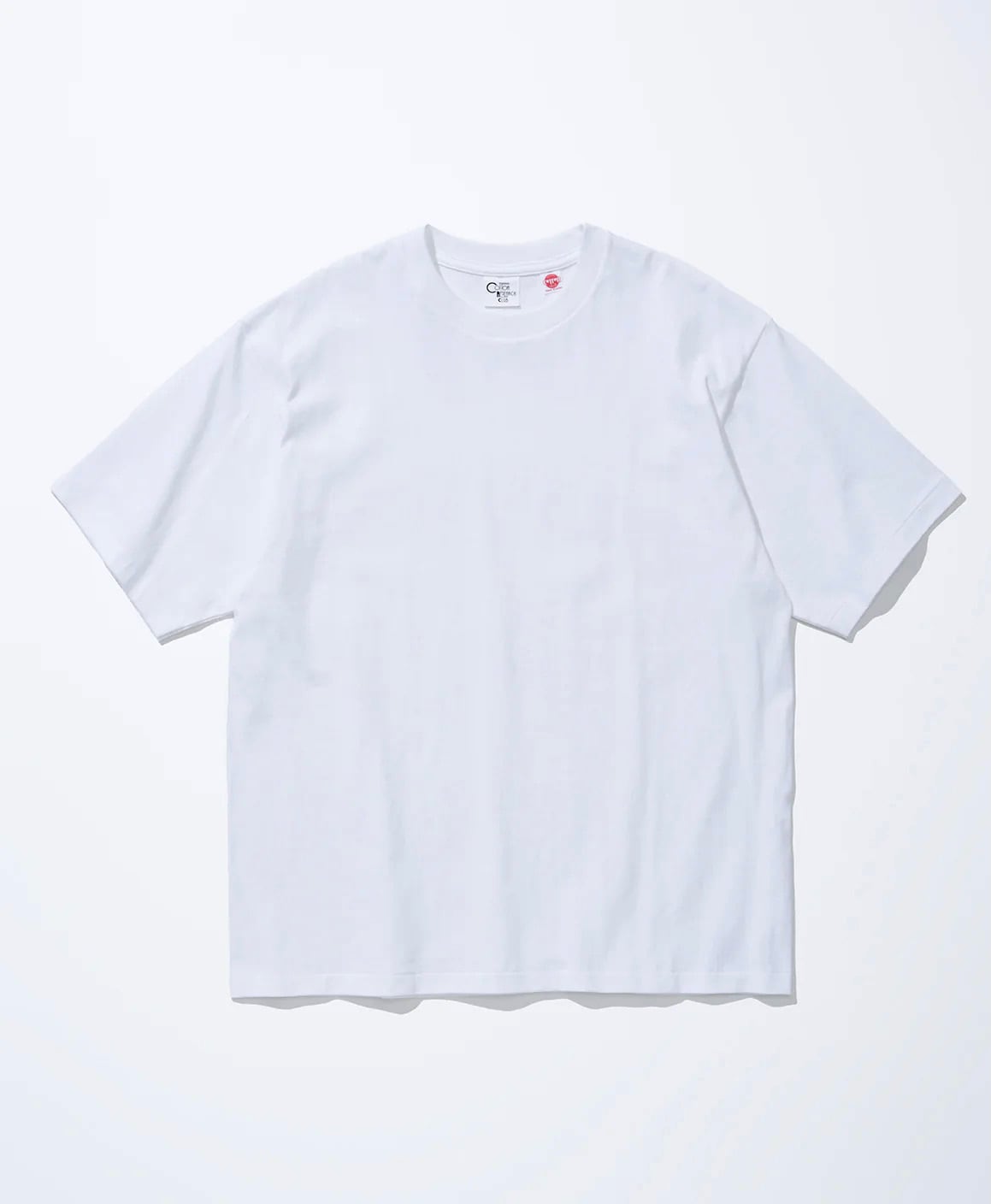 COTTON RESEARCH CLUB 日本製半袖Tシャツ {白ホワイト 無地} 6.6oz