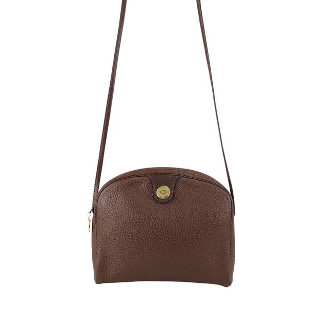 Christian Dior クリスチャン ディオール ショルダーバッグ ブラウン ロゴ レザー ミニバッグ vintage ヴィンテージ オールド 5tbhx8