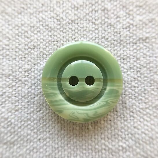 『6個セット』ハーフマーブル×ライトグリーン 2穴 19㎜