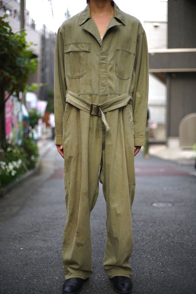 USARMY] Vintage HBT military all-in-one jumpsuit [1940s-] Vintage