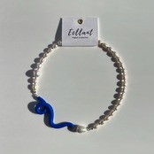 【BLUE】ポリマークレイ 淡水パールネックレス［GSN090-B］