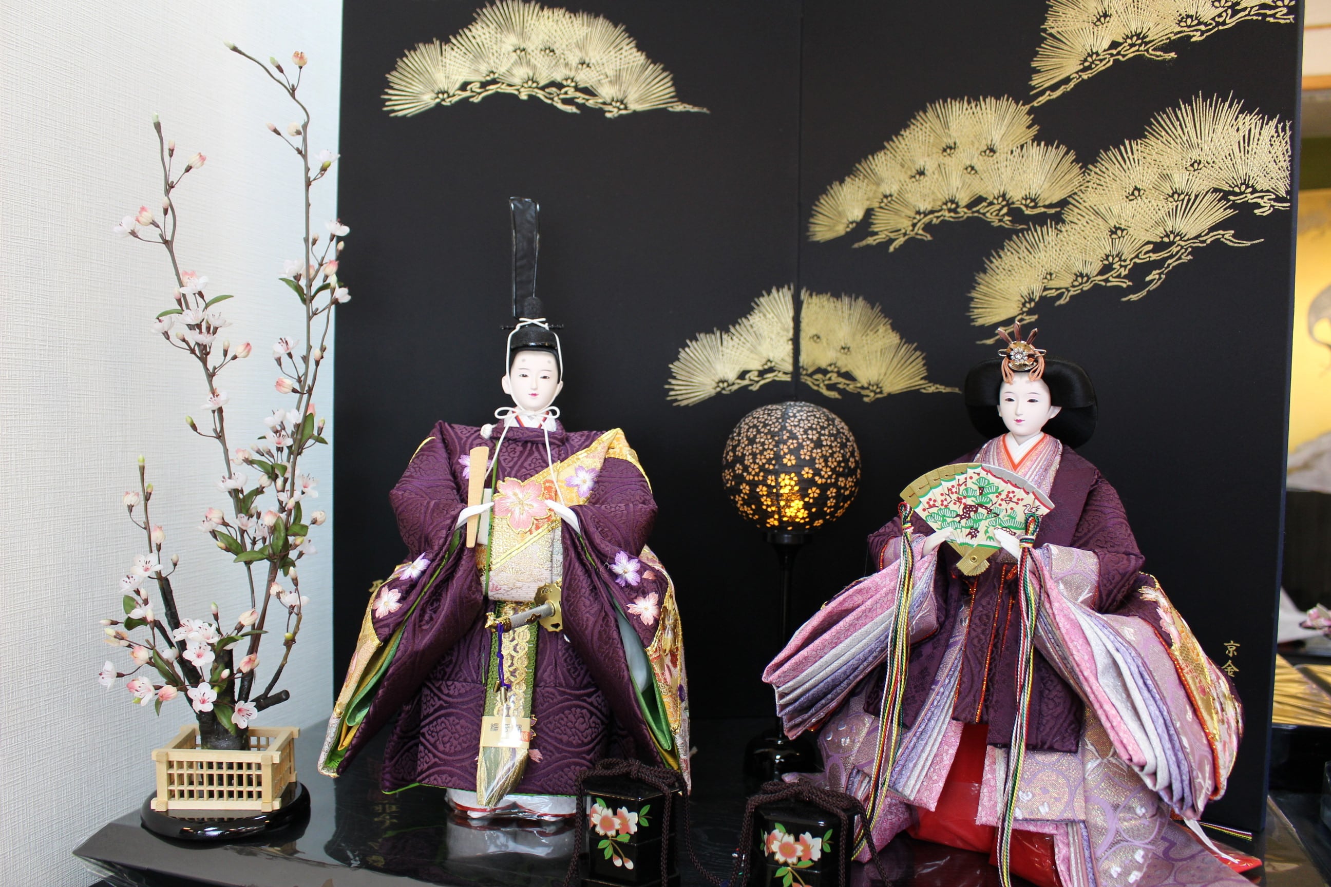 本金彩立雛 昭峰作 純金彩 ひな祭り お雛様 本金彩立雛 昭峰作