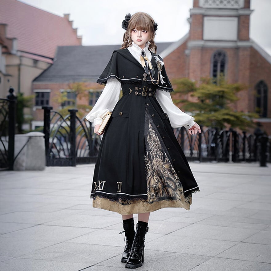 正規品 予約品2月8日発送】シックロリータ 修道院モチーフ ケープ付き