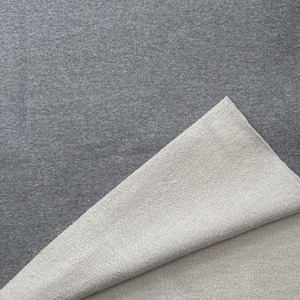 ★TC891◆1.5m◆ラスト１点！綿100％裏起毛ニット生地◆杢調グレー
