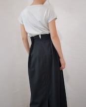 i’m here - UN(I)FORM Pleats Skirt :Navy|制服ウール混/4面プリーツ/ウォッシャブル