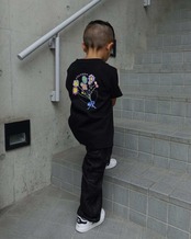 【mini】HAND DRAWN BOUQUET PRINT T-SHIRTS［RKC015］