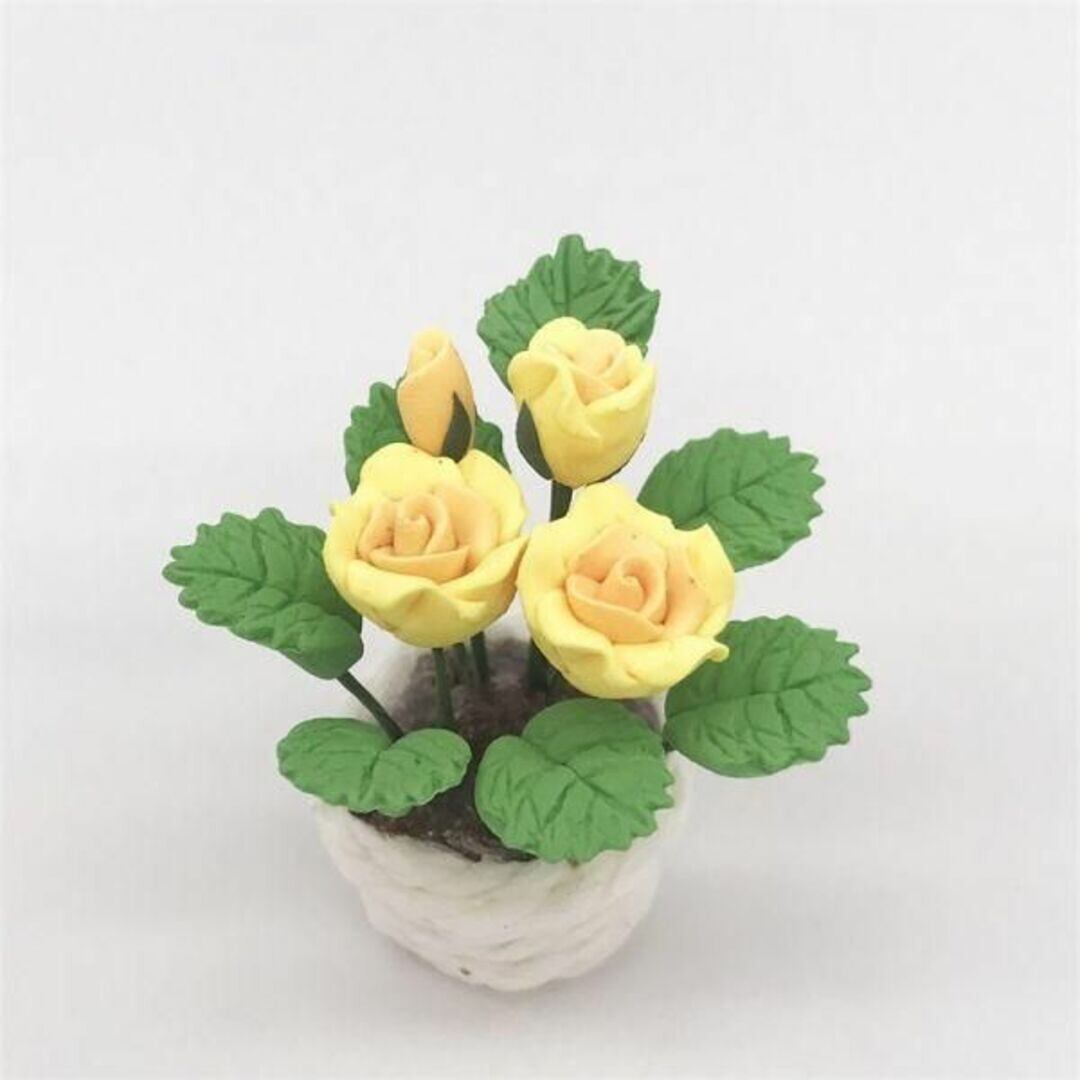 s030◇室内を華やかに◇ ドールハウス 用 ミニチュア 花 鉢花 植物 y1
