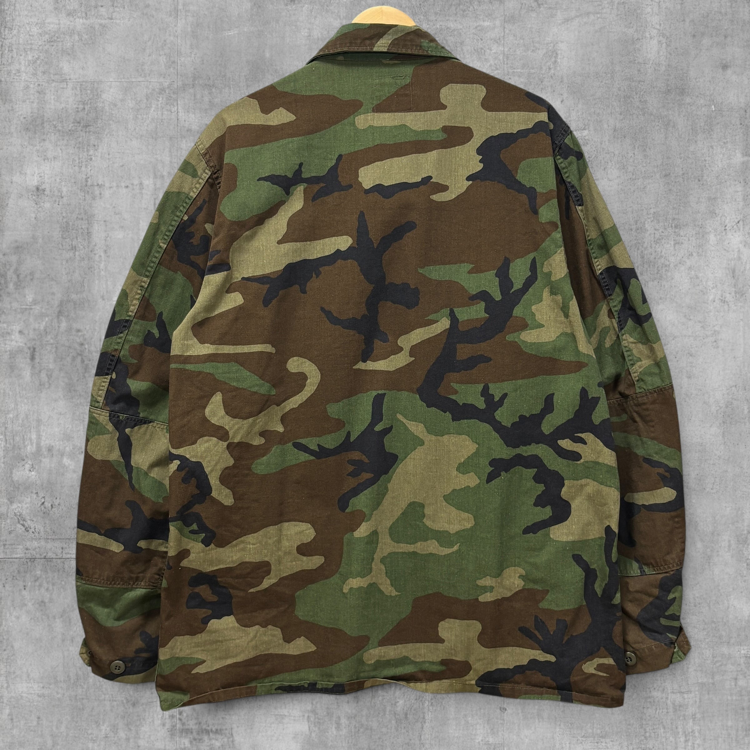 XL-L】米軍実物 U.S.ARMY 80s M81 BDUジャケット ウッドランドカモ