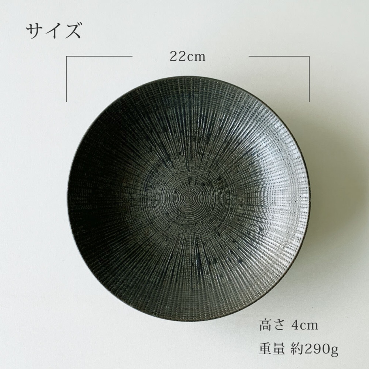深皿 パスタ皿 おしゃれ 宙 22.0cm 7.0深皿 麺皿 カレー皿 和食器 美濃焼 日本製