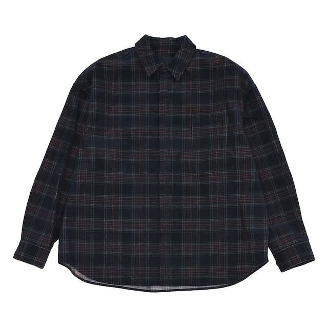 【JUUN.J】Loose-Fit Classic Cotton Shirt(BLACK/GREEN)