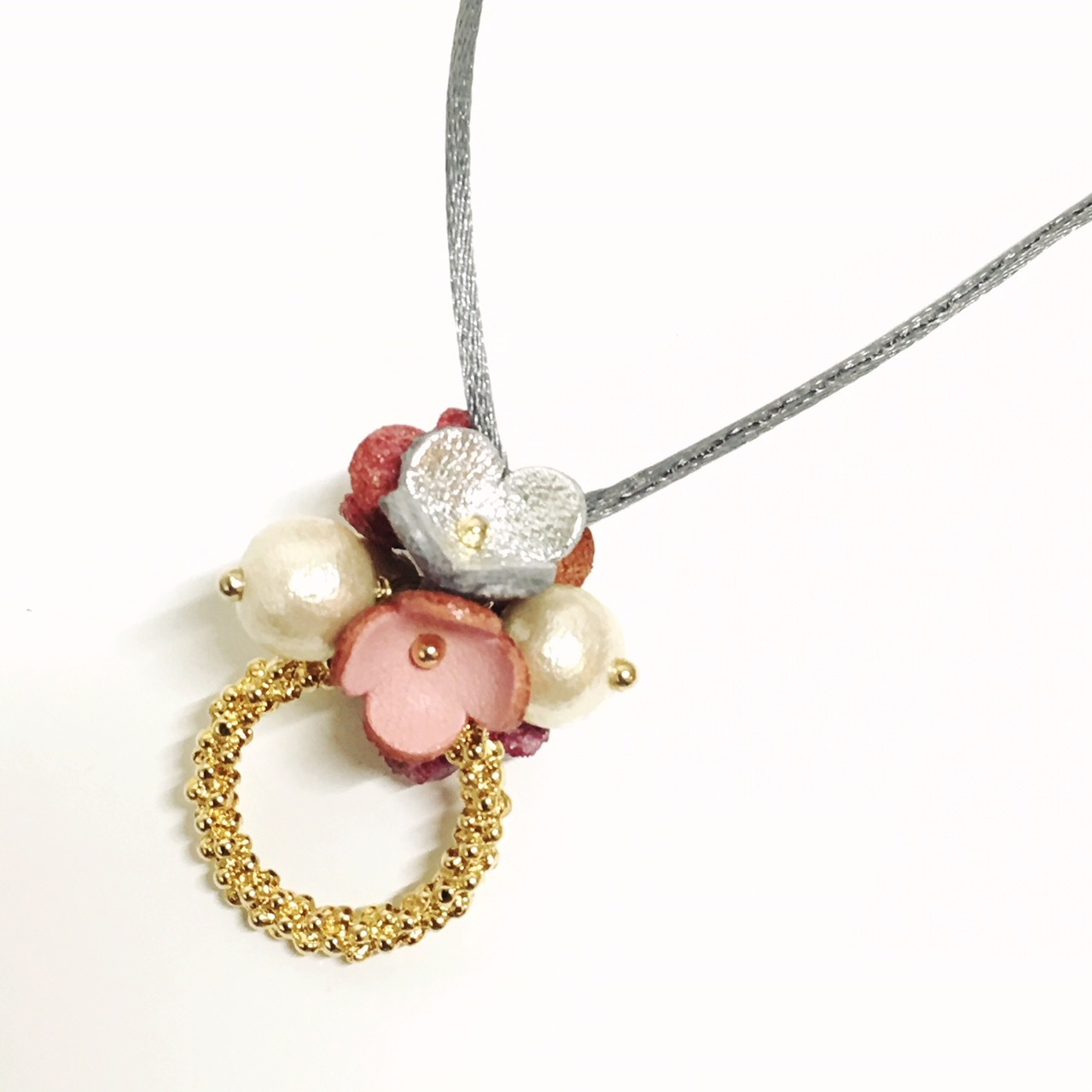 【アウトレット】３Dレザーフラワー クローバーS (ピンなしタイプ)8個入(ペールブルー) - 9