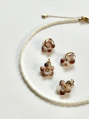 flower motif accessory 【brown flower】