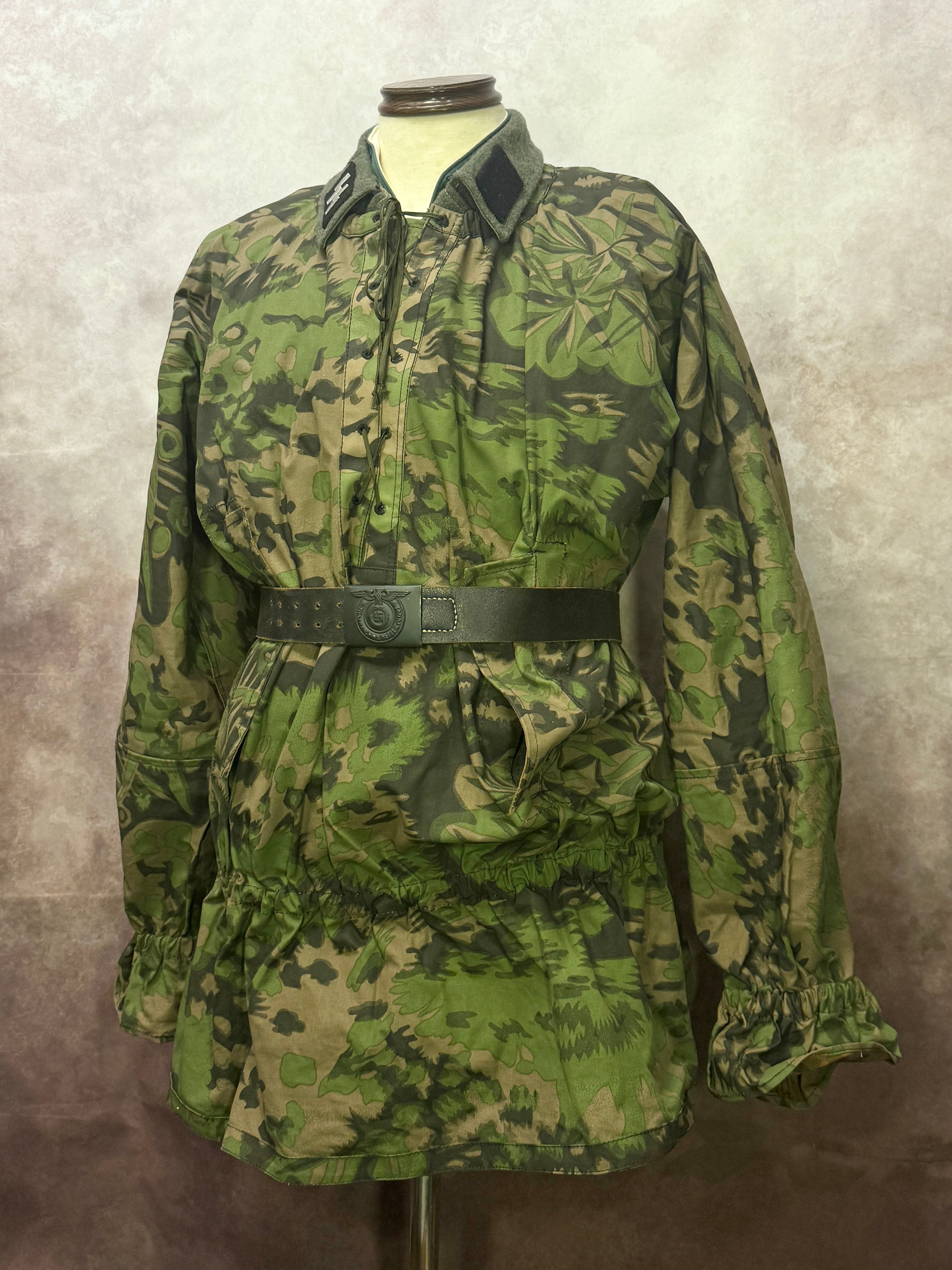 USED】WWIIドイツ軍 W-SS迷彩スモックCパターン パームツリー迷彩 L~XL