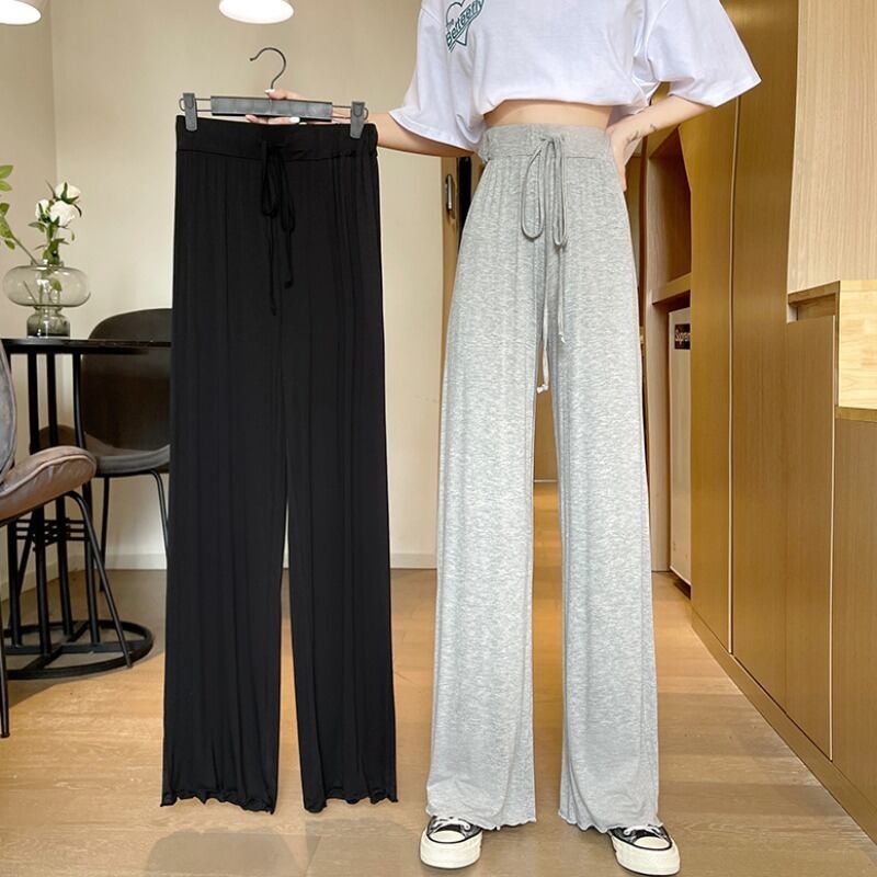 サマーカジュアルパンツ ハイウェストルーズ薄手 夏物 1号婦人26615237521