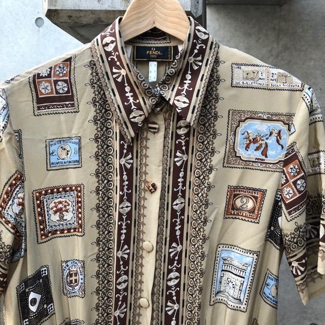 FENDI フェンディ プリントシルクワンピース ヴィンテージワンピ 