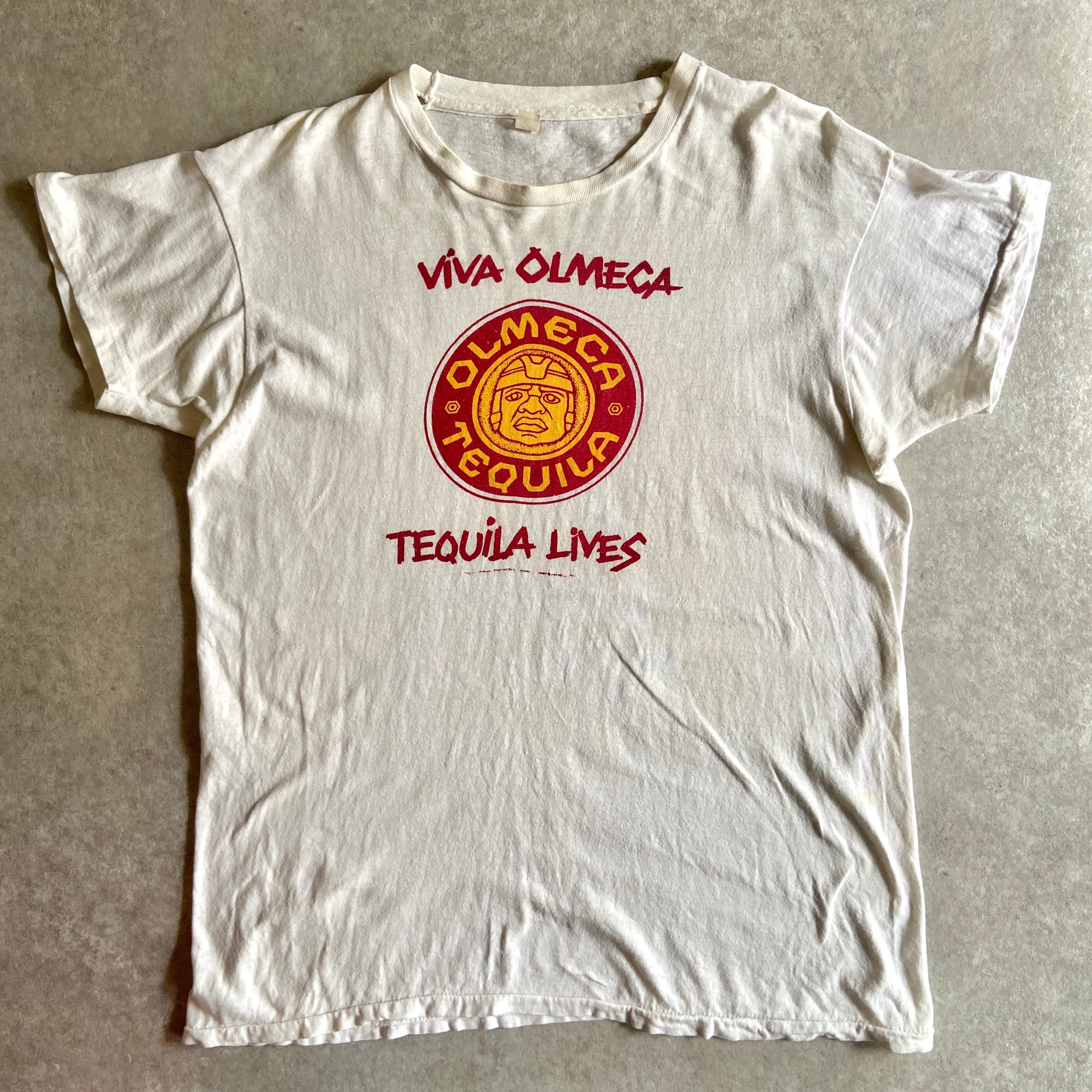 1970s Viva Olmeca Tequila Tee XL Made in USA H059