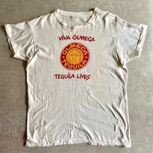 1970s Viva Olmeca Tequila Tee XL Made in USA H059