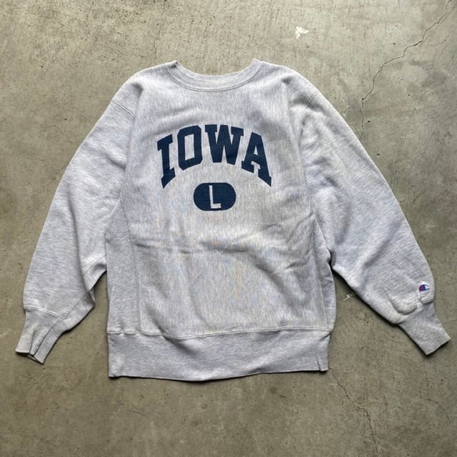 XL/Iowa/刺繍タグ/90s/チャンピオン/ビンテージ/スウェット/グレー