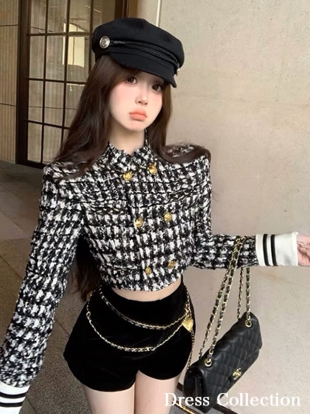 《プチプラドレス》ツイードジャケットセットアップ/キャバドレス