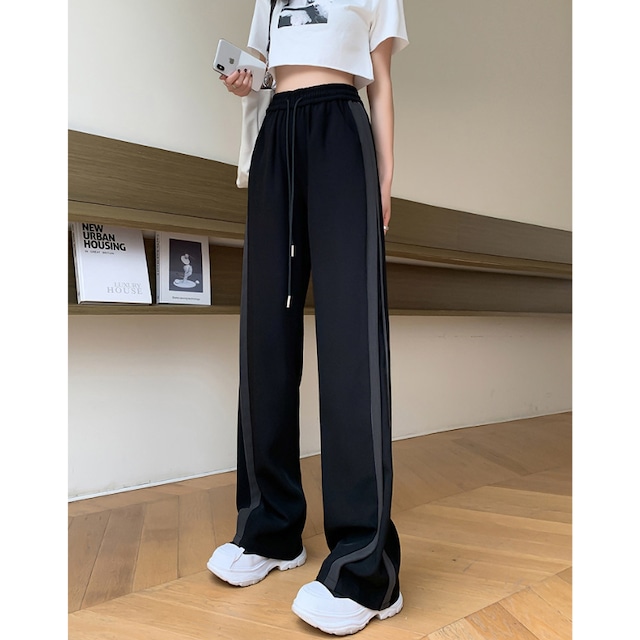 side line wide pants 10975
