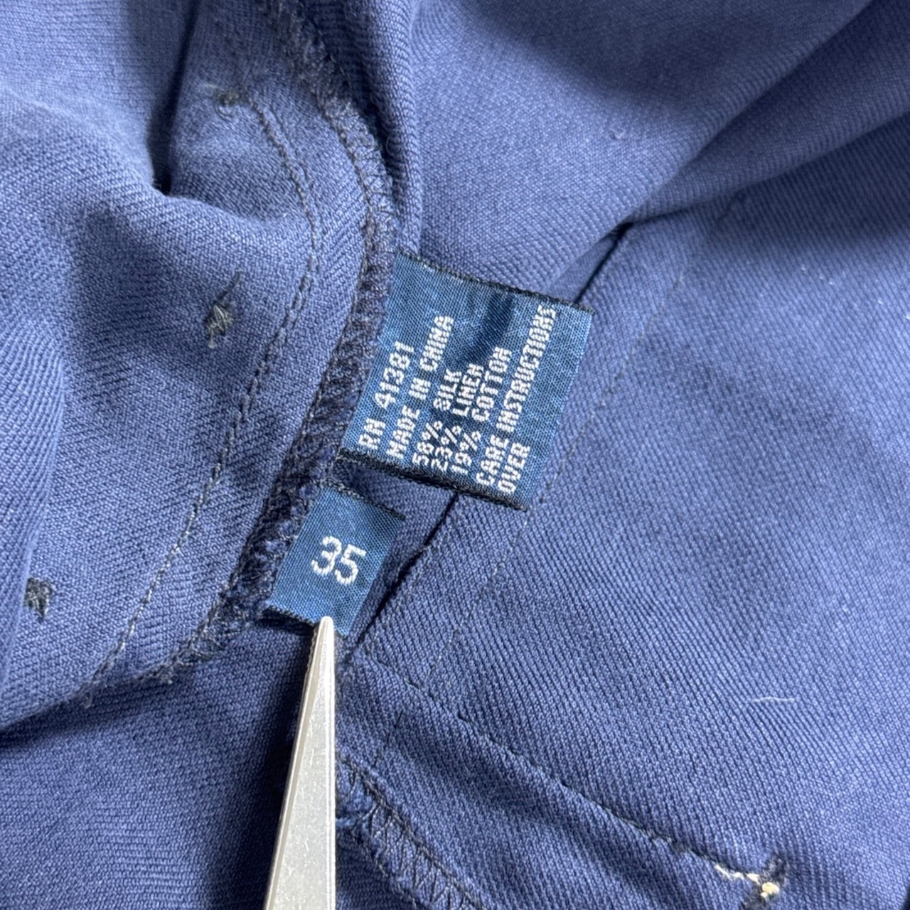 POLO Ralph Lauren SILK LINEN COTTON EASY CARGO SHORTS W35 古着 - 9