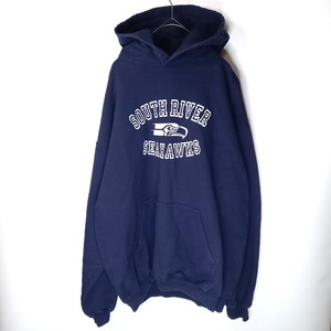 ギルダン　スウェット　プルオーバー　カレッジパーカー　ネイビー　L