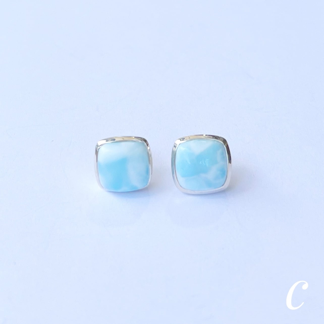 ラリマースクエア 1.3×1.3cm スタッド ピアス | 【公式通販】鎌倉の