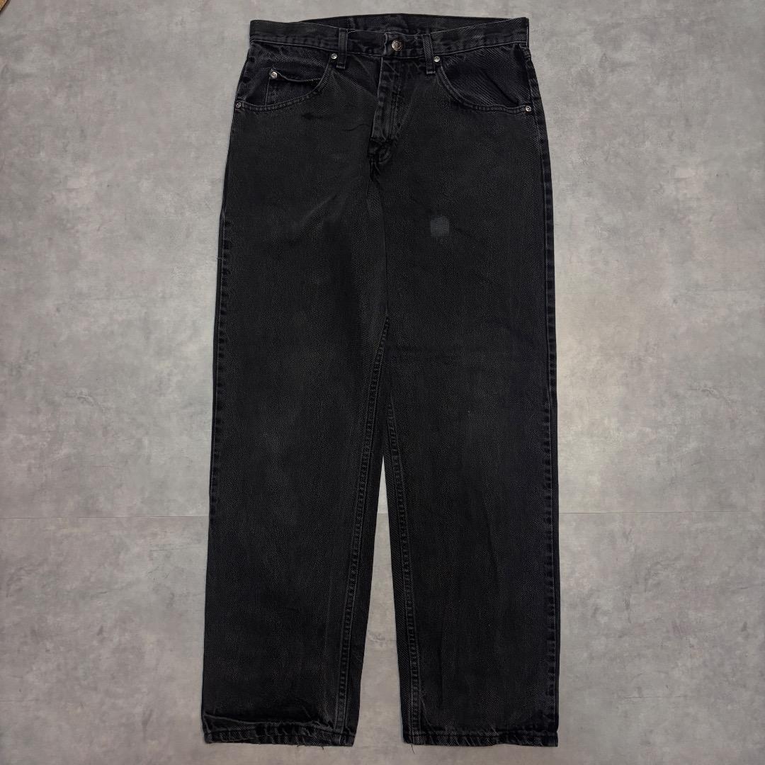 Wrangler ラングラー W33 ブラックデニム 黒 古着 18079