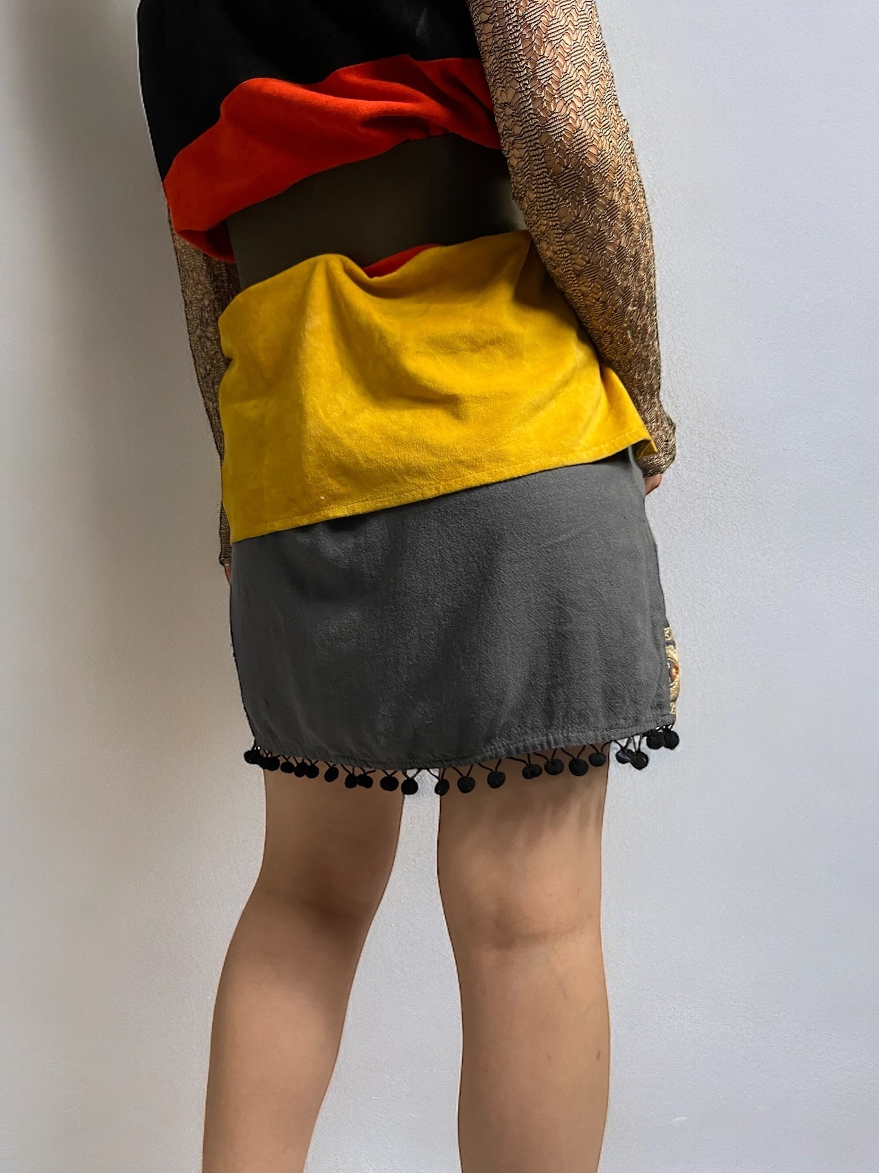 Embroidery mini skirt