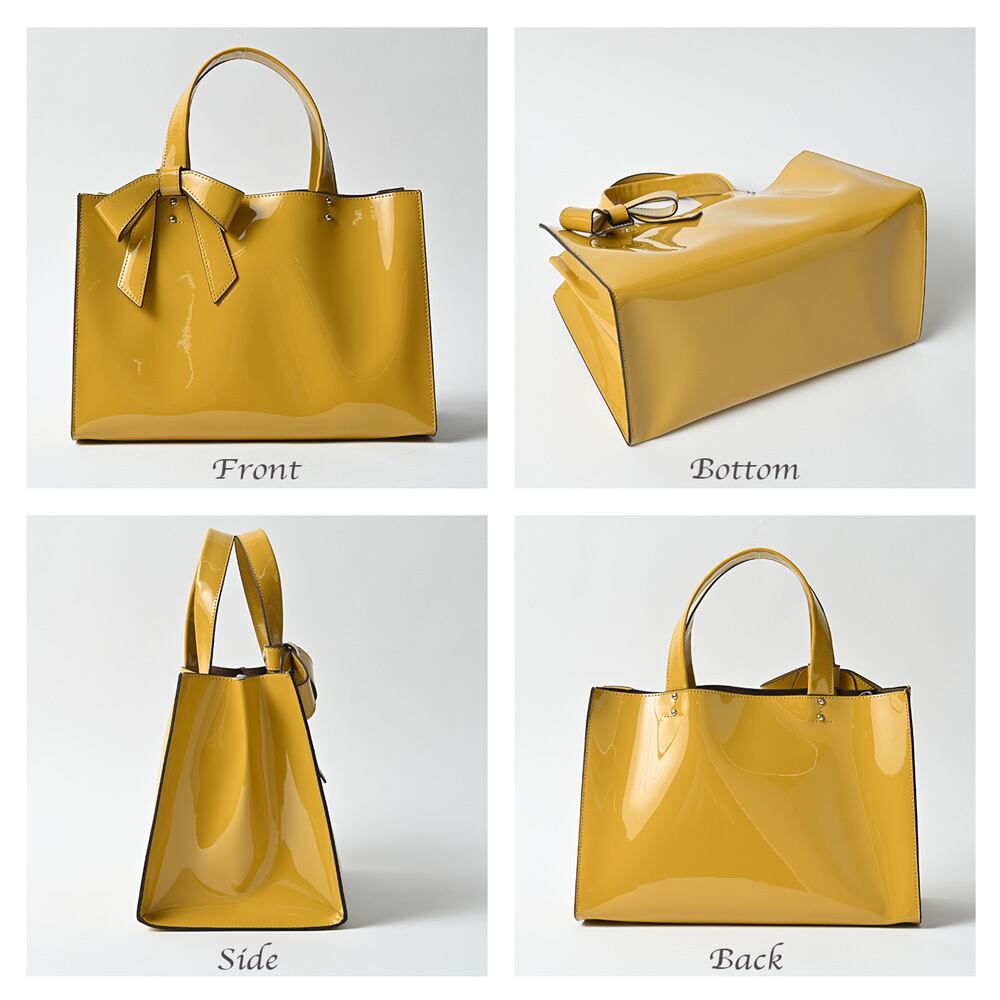 リボン付 軽量 エナメル レディースバッグ LR-902 | proud