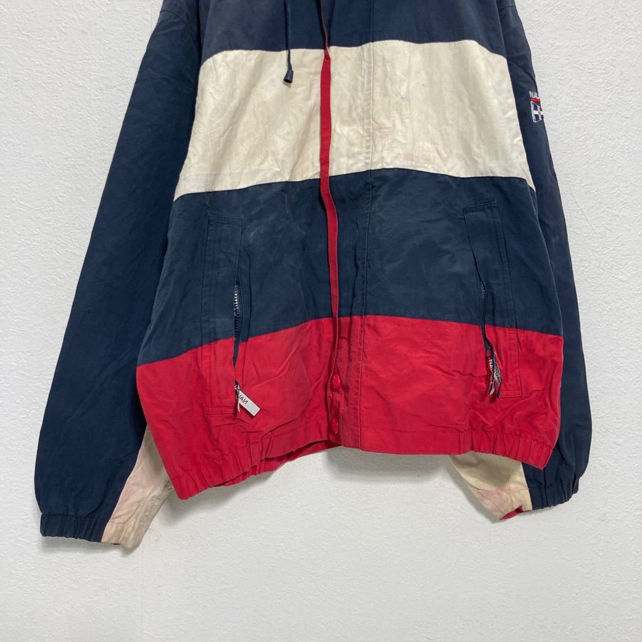 NAUTICA マウンテンパーカー・ジャケット XL ネイビー ホワイト レッド 