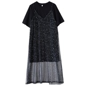 ラメ キャミワンピース  セットアップ  30244