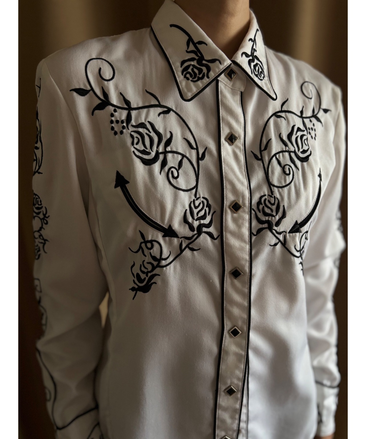 Scully white western shirt-5017-10