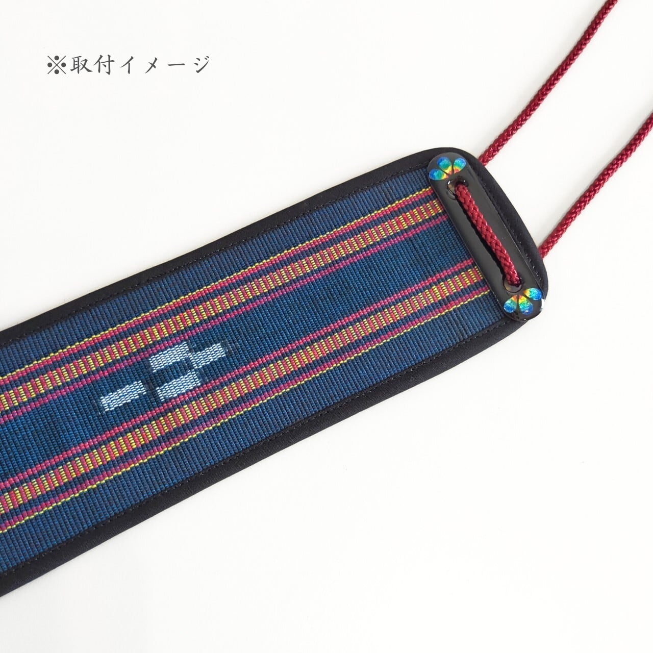 七宝焼 ティーガ留め 平型 紫陽花 （七宝焼 うみか コラボ）三線用