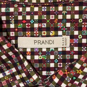 イタリア製 PRANDI プランディ チェック 総柄 長袖シャツ L/メンズ