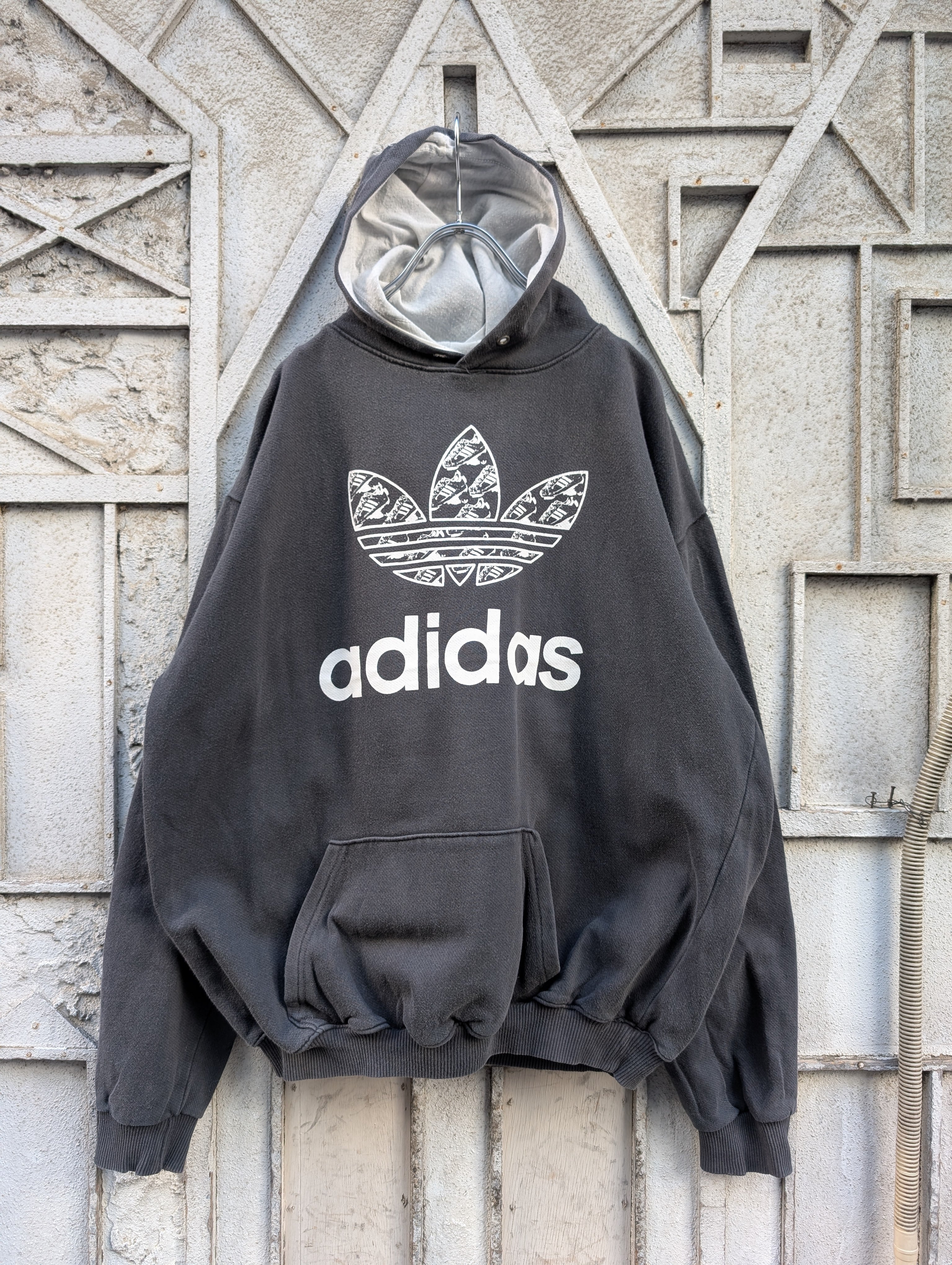 "ADIDAS" print hoodie