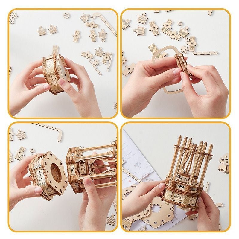 DIY 振り子時計 3Dパズル 組み立てキット 時計作り ウッドパズル 木製