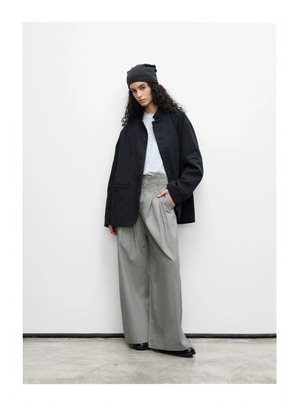 DECESOLO 25AW ウォッシュルーズパッチワークビッグポケットジャケット