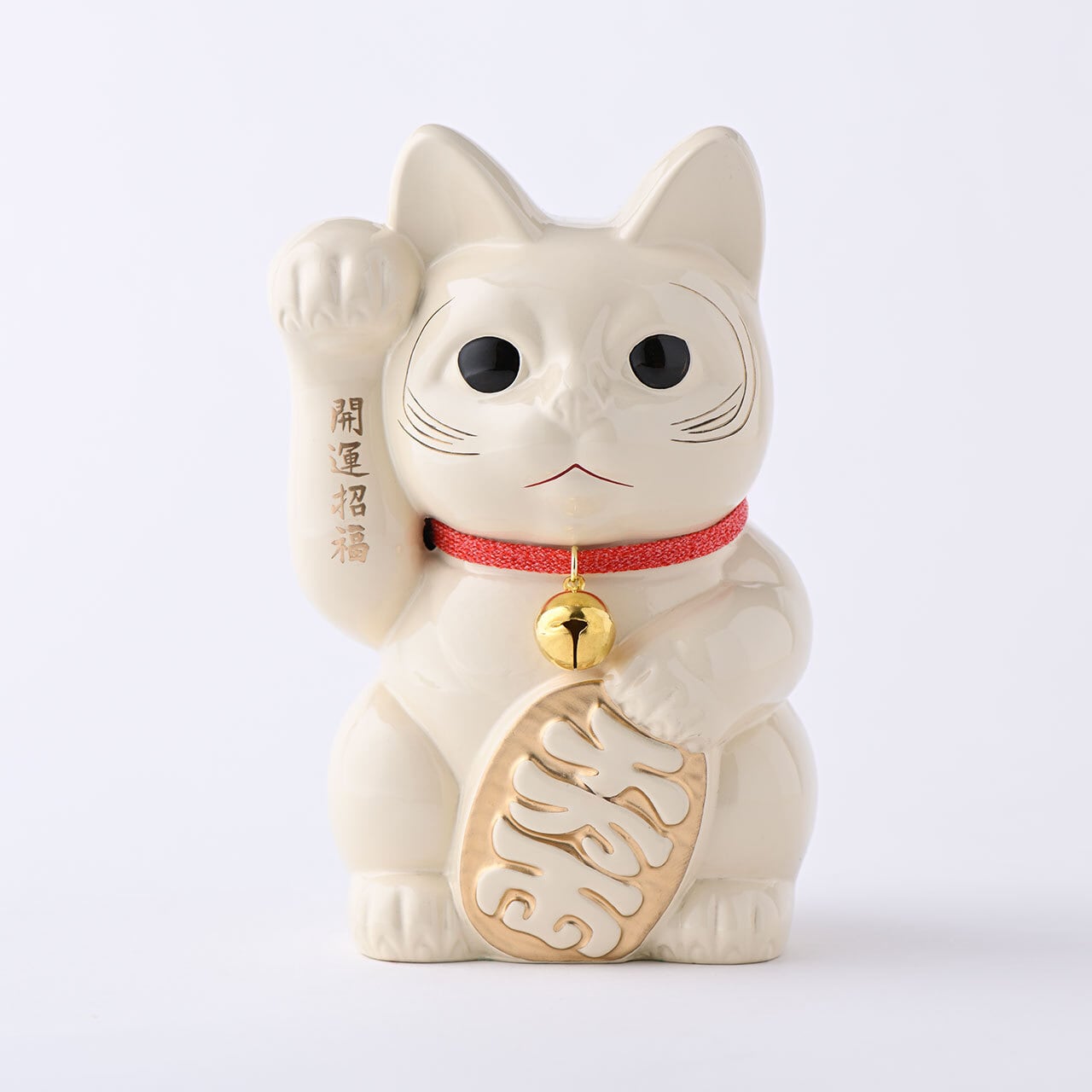 開運・縁起物》開運厄除け 招き猫16cm（白漆）｜銀雅堂 | 生活を楽しむ