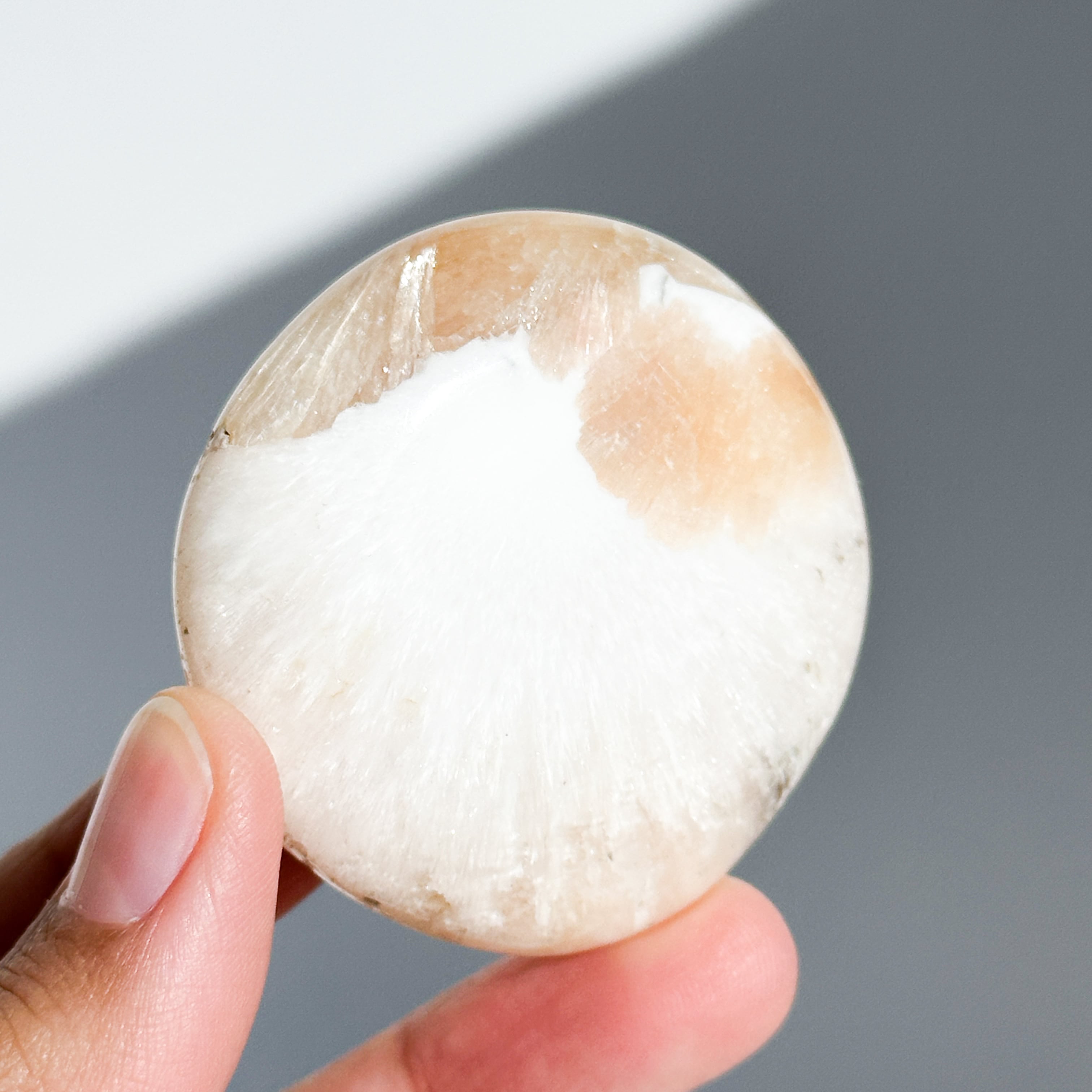 ピンクスコレサイトwithスティルバイト パーム31◇ Pink Scolecite with Stilbite ◇ 天然石・鉱物・パワーストーン