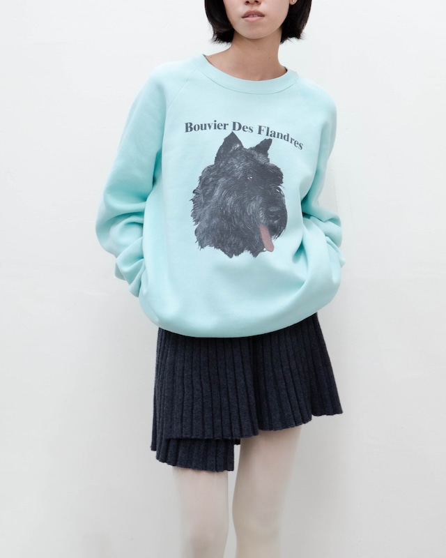 1990s animal art print sweatshirt "Bouvier des Flandres"