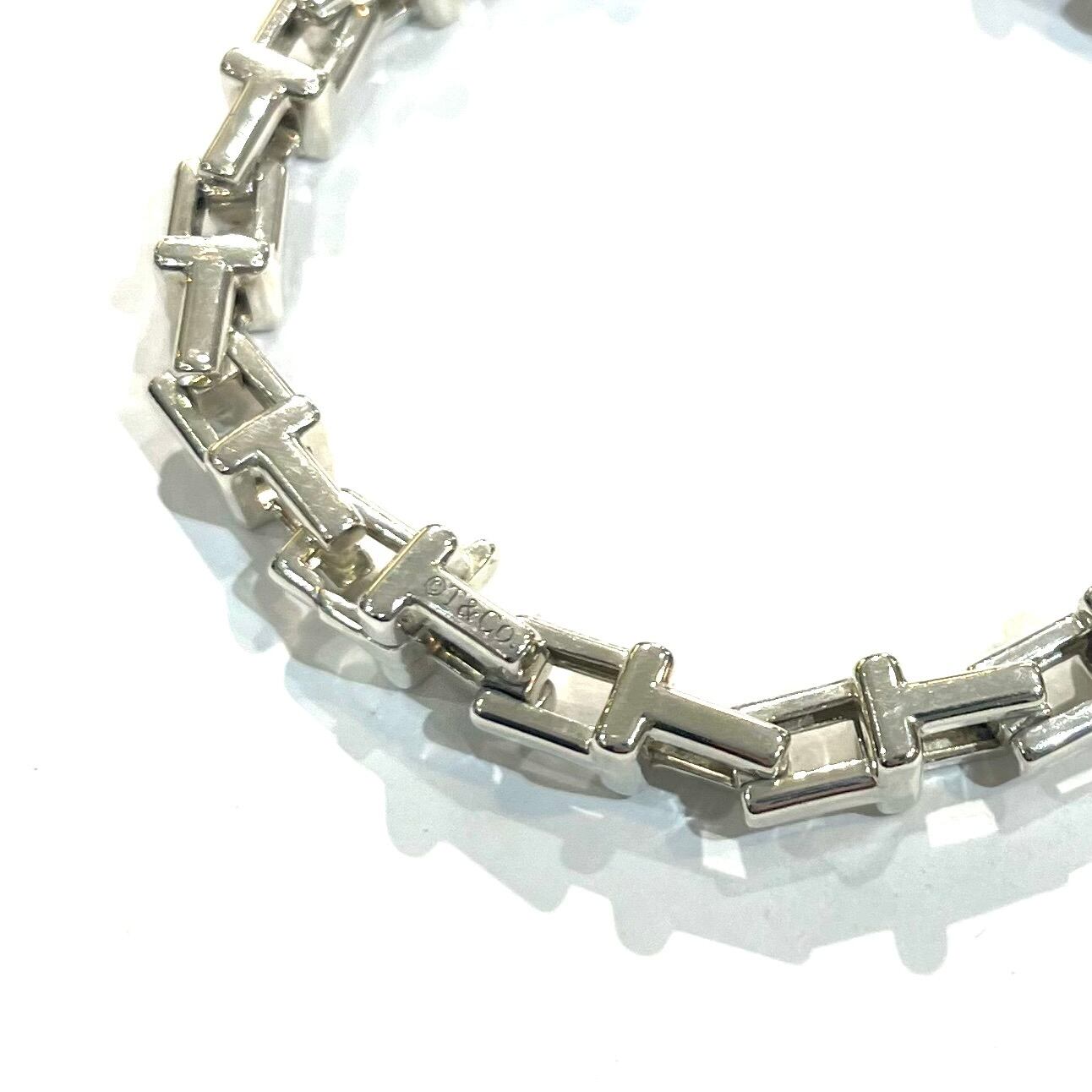 激レア【TIFFANY&CO. 】2290 重厚感Tモチーフ リンクシルバー