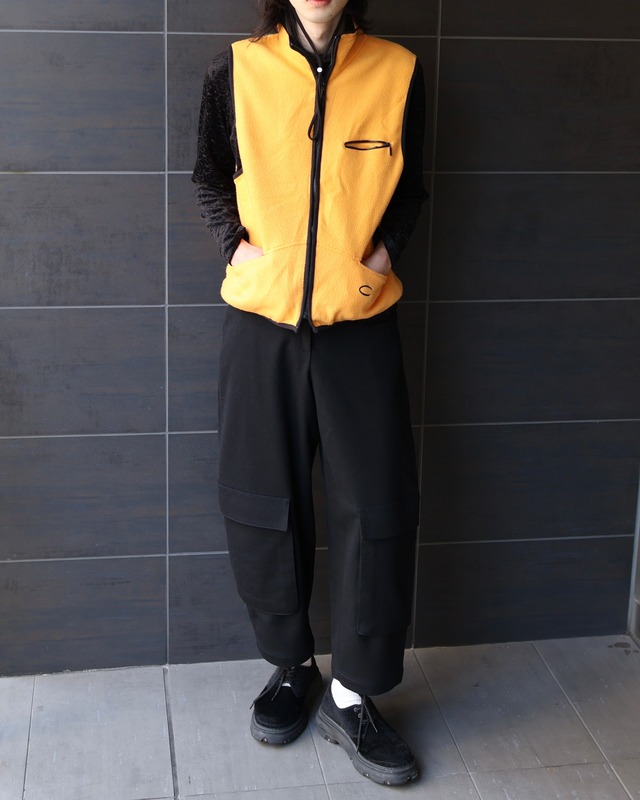 reversible zip-up fleece vest